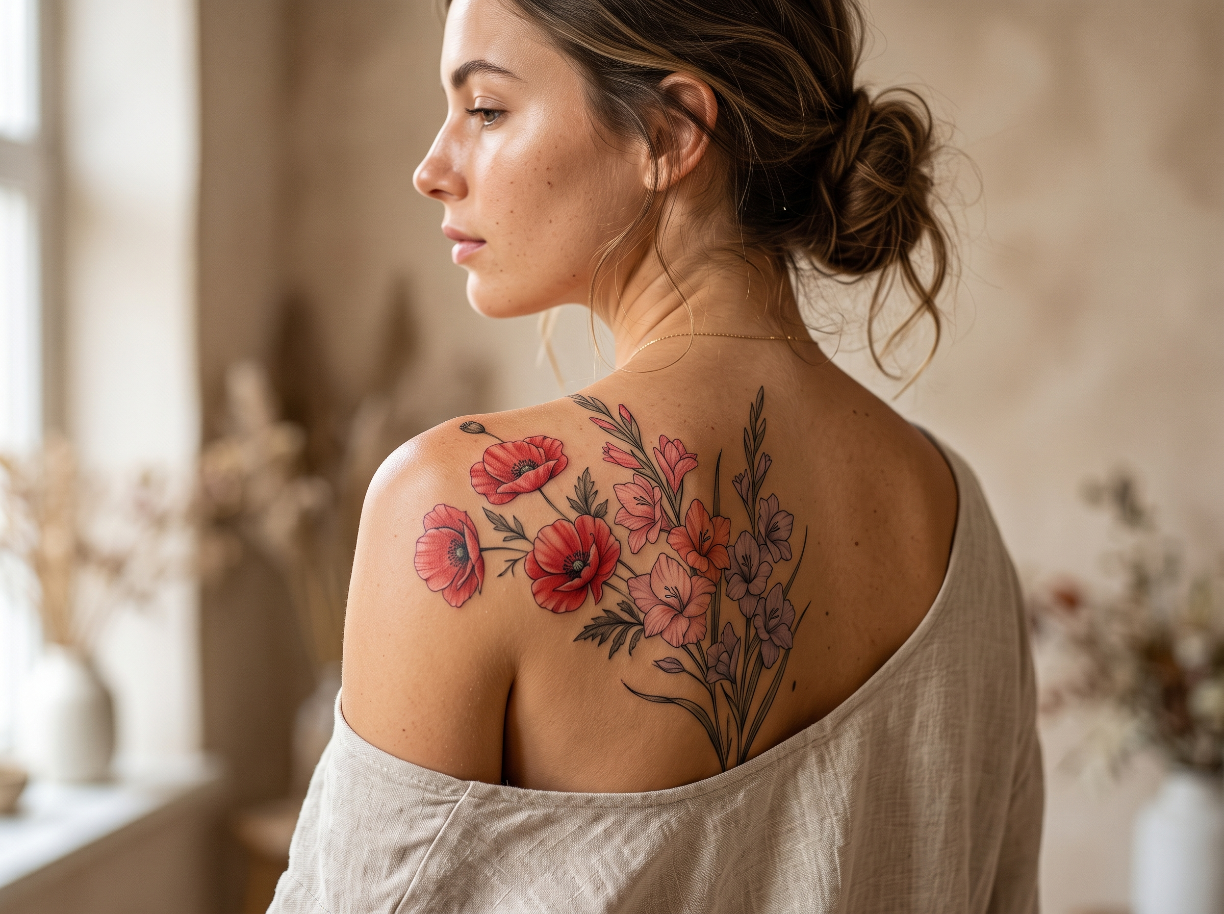August Birth Flower Tattoo Ideas