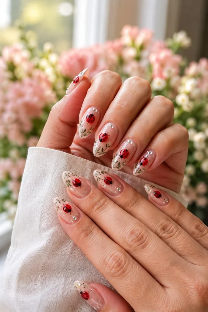 Ladybug Nail Art