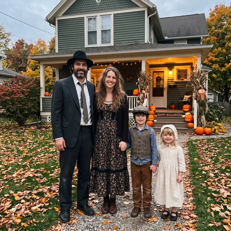 Family_standing_outside_decorate