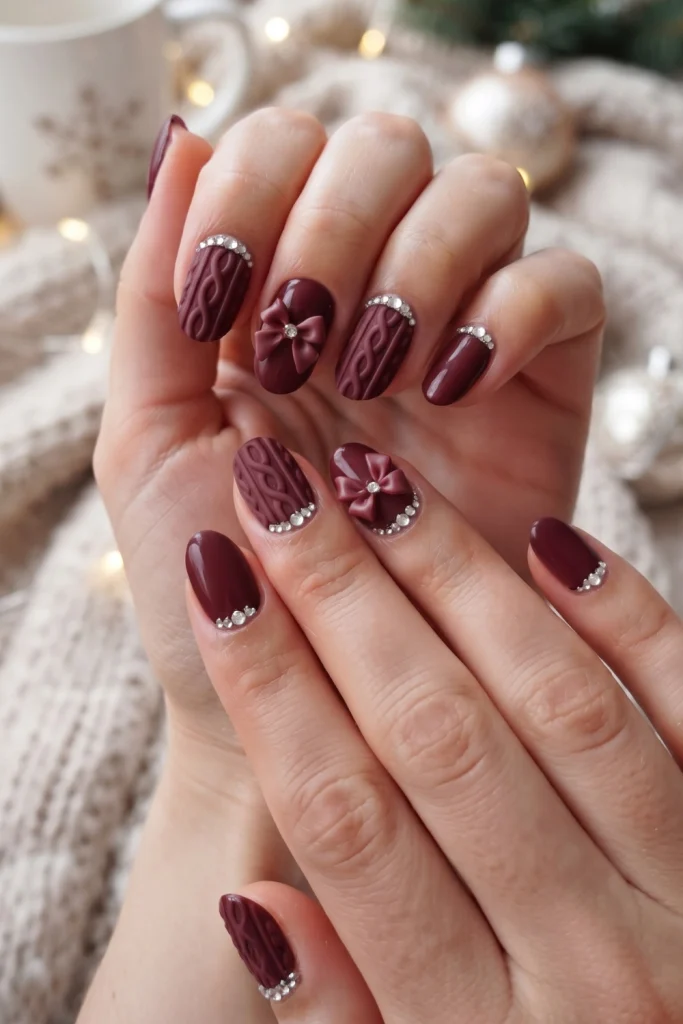 Bow-Detail Sweater Nails