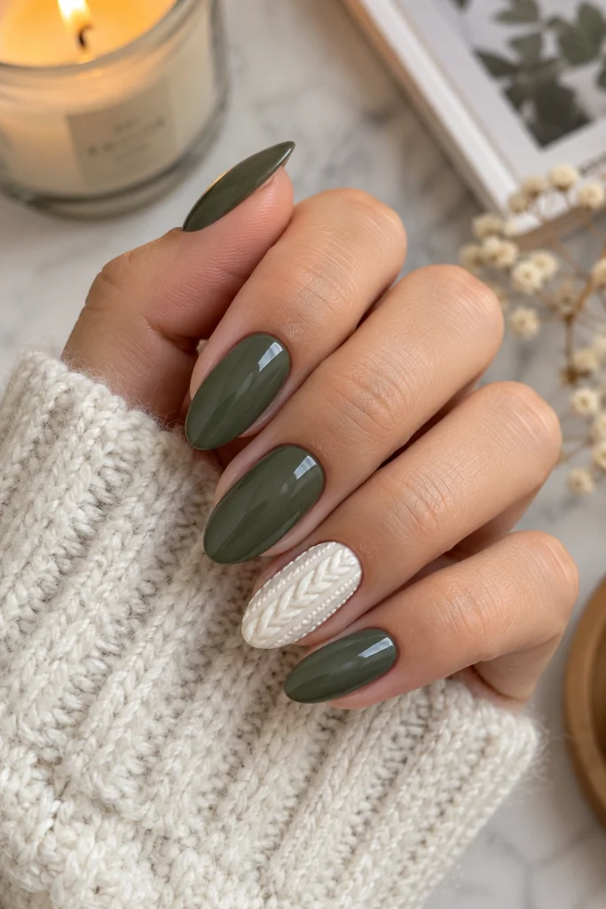 Nude Sweater Nails for Everyday Wear