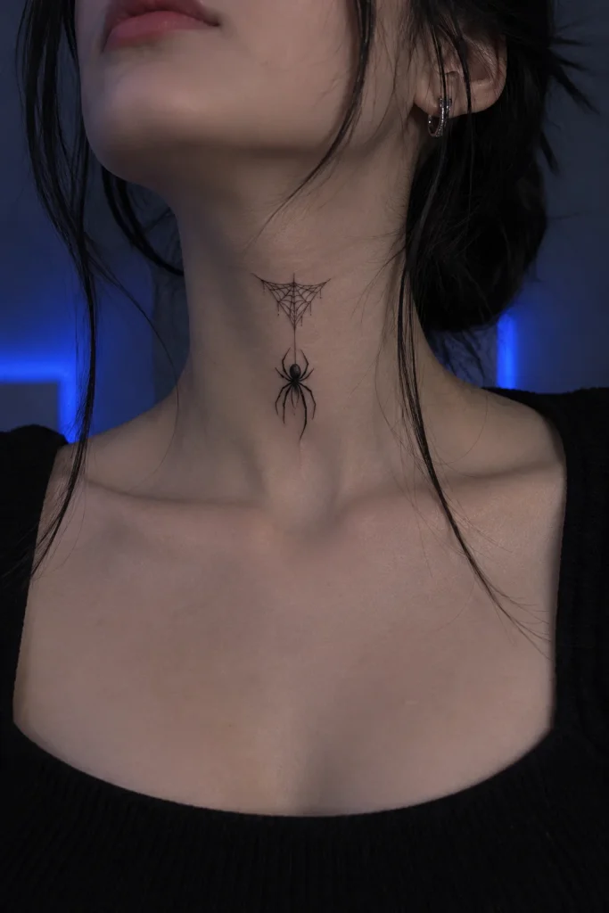 Spider Web Wrist Tattoo