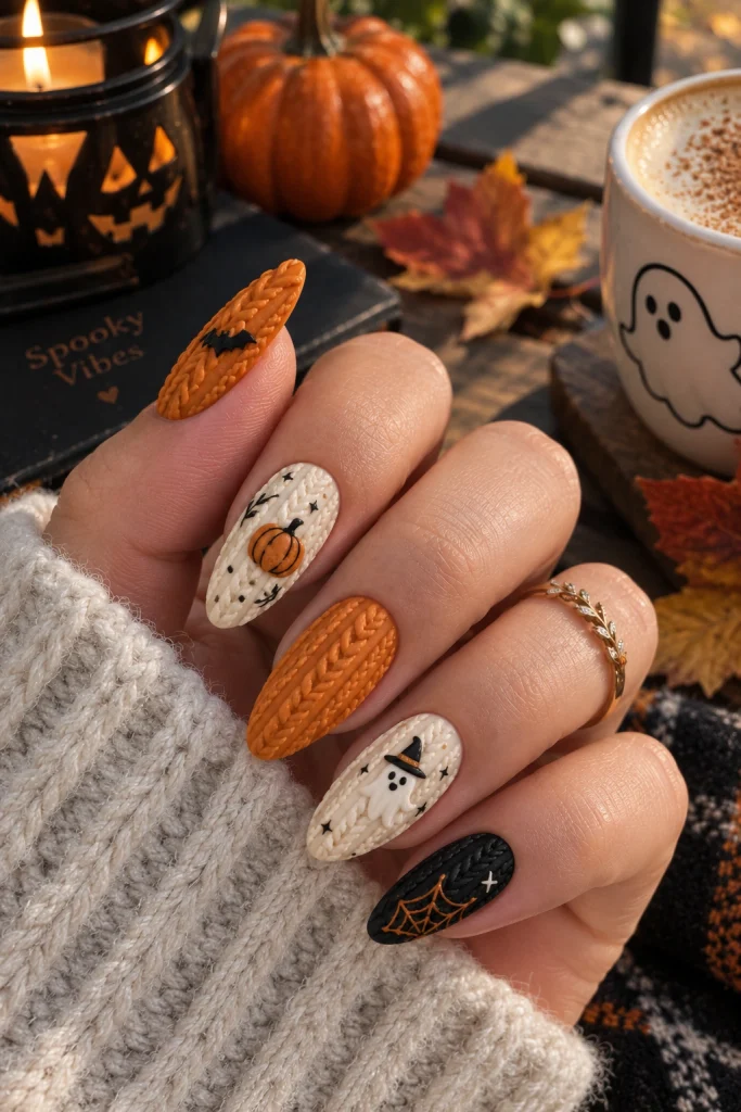 Waffle Knit Nail Texture