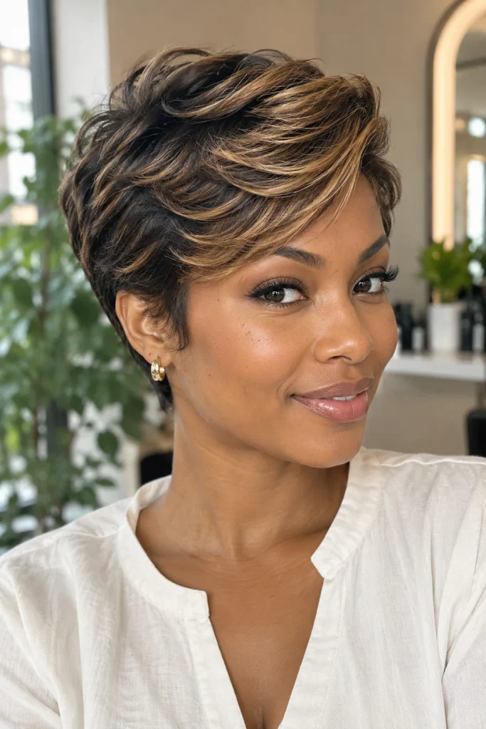 Balayage Pixie hair