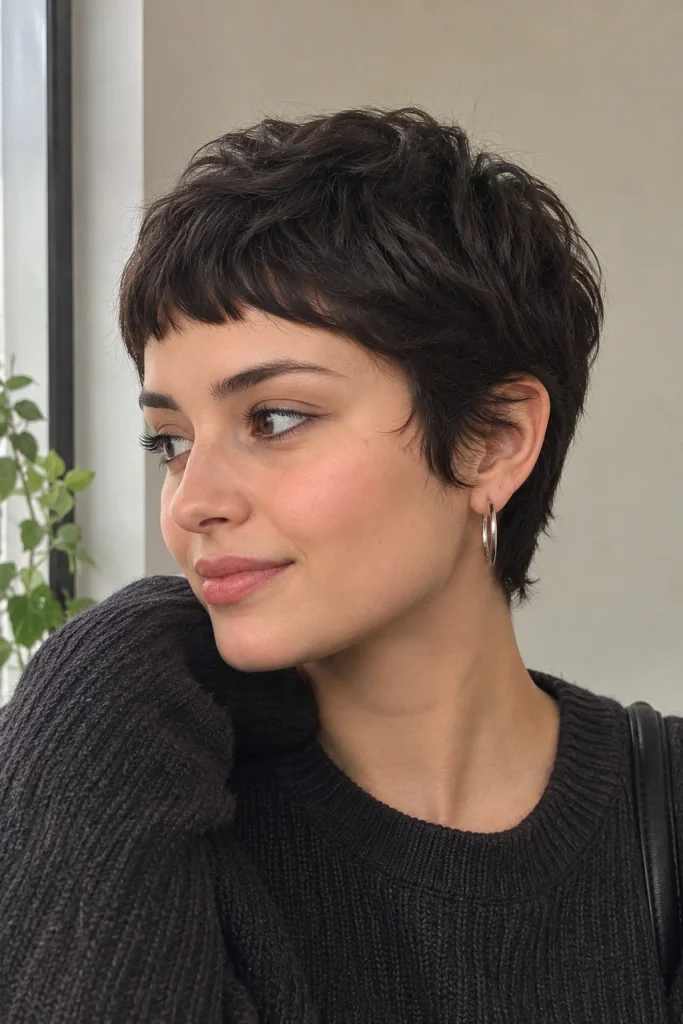 Dainty Micro-Fringe Pixie hair