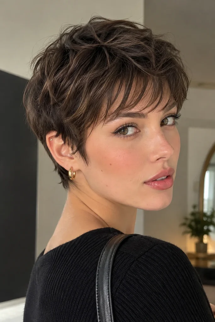 Pixie Cut with Wispy Bangs hair