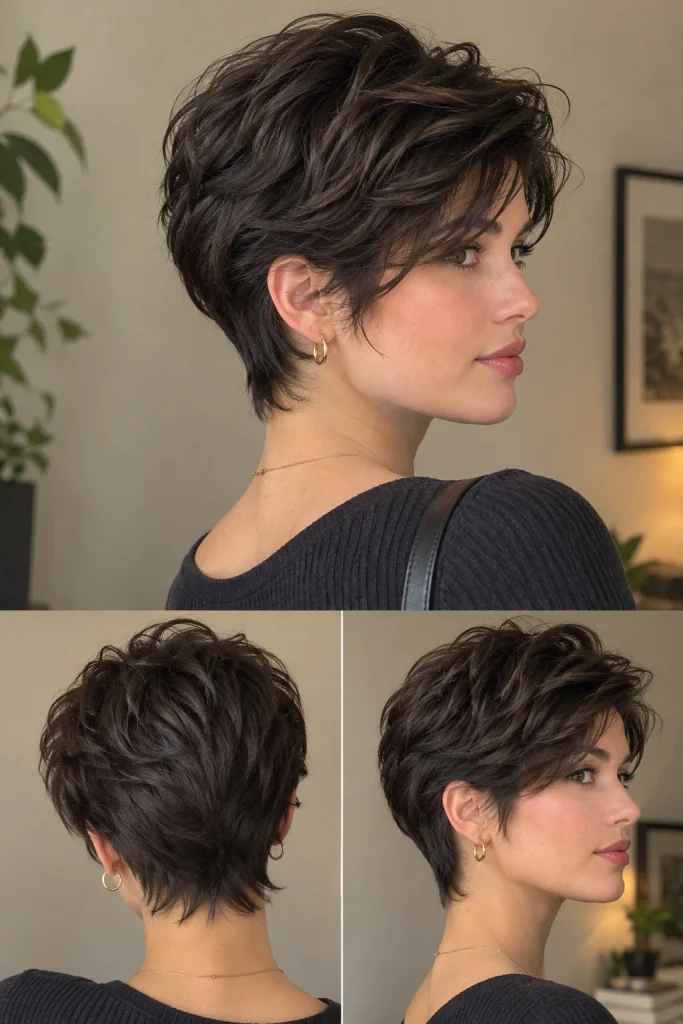 Tapered Pixie with a Long Wispy Nape hair