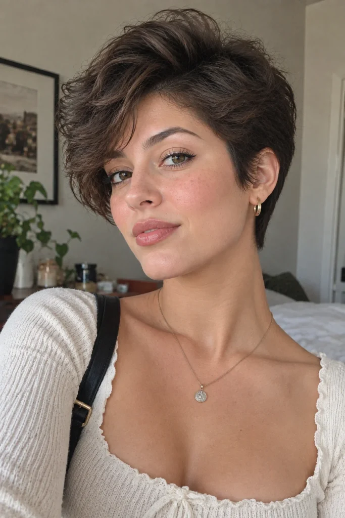 Voluminous Crown Pixie hair